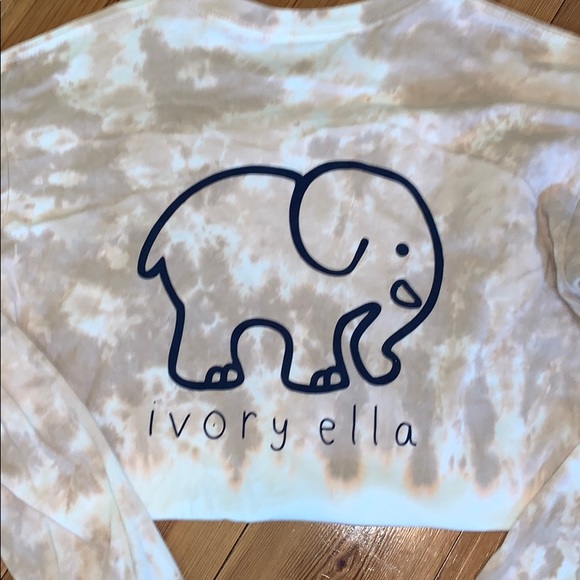 Ivory Ella long sleeve tie- dyed T-shirt - Picture 2 of 7